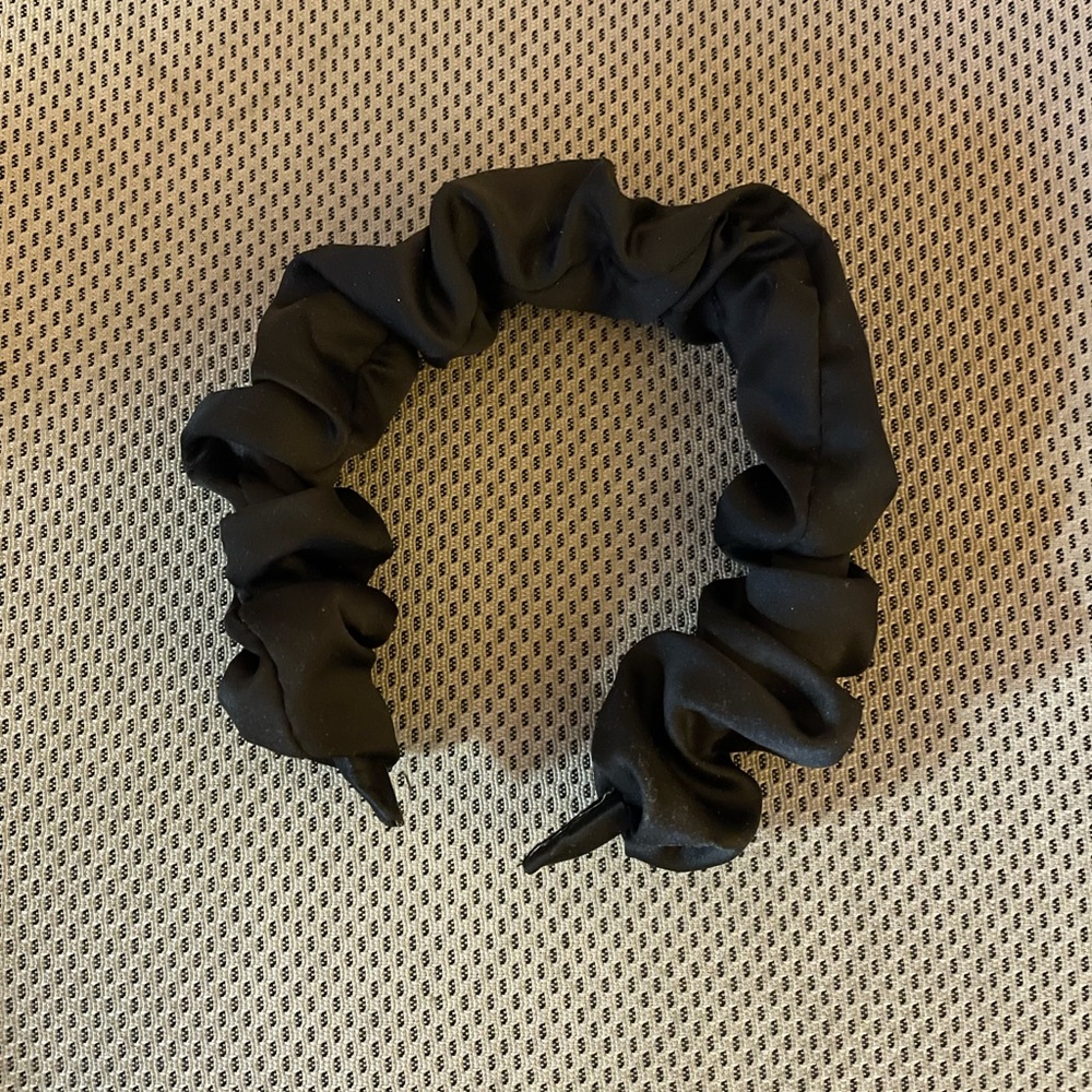 ASOS Black Satin Ruched Headband O/S